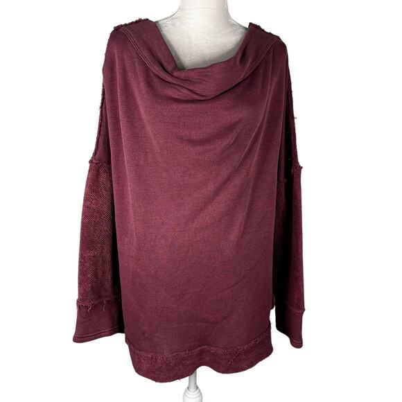 Free People Otto Slouchy Sweatshirt Tunic Oversized Jasper Rose M - Picture 2 of 12